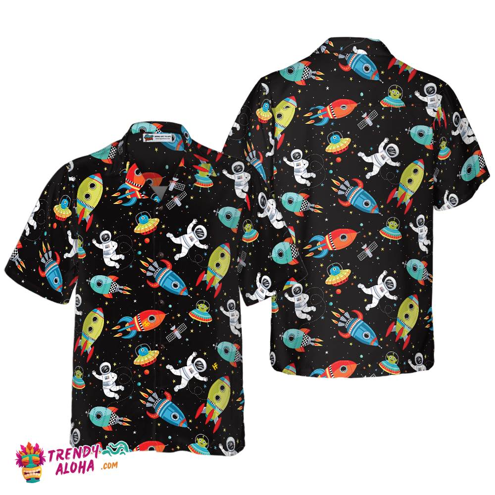 Outer Space Astronaut Cute Hawaiian Shirt Outer Space Astronaut Cute Hawaiian Shirt