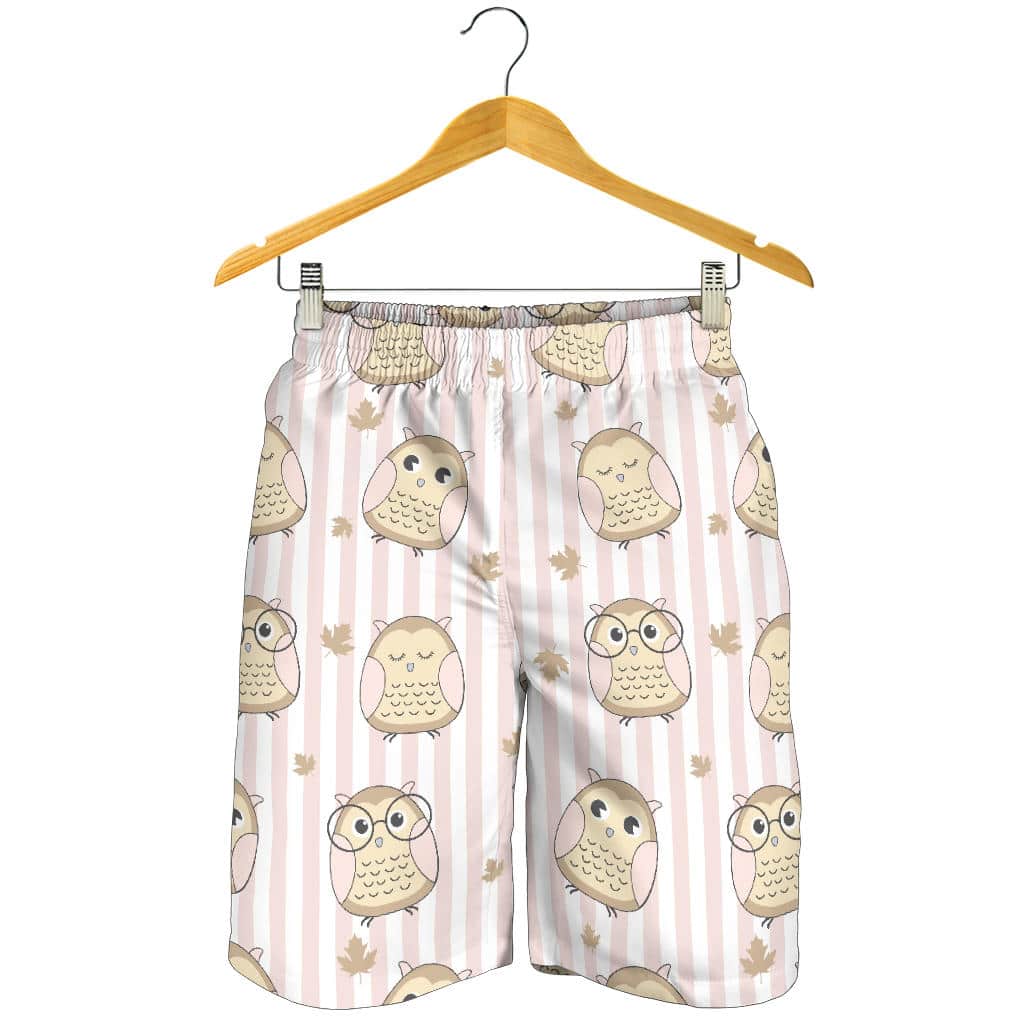 Owl and Leaf Designed Shorts Suitable for All