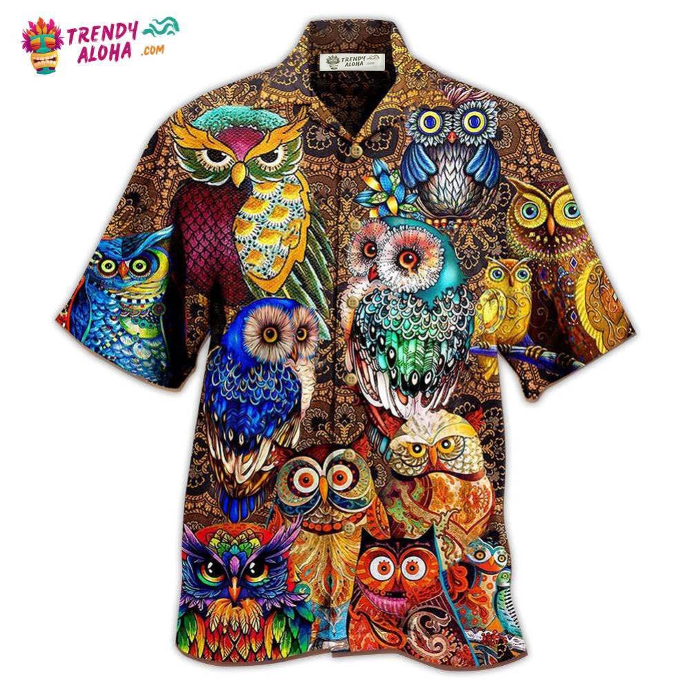 Owl Full Color Love Cool Hawaiian Shirt – Trendy Aloha Owl Full Color Love Cool Hawaiian Shirt – Trendy Aloha