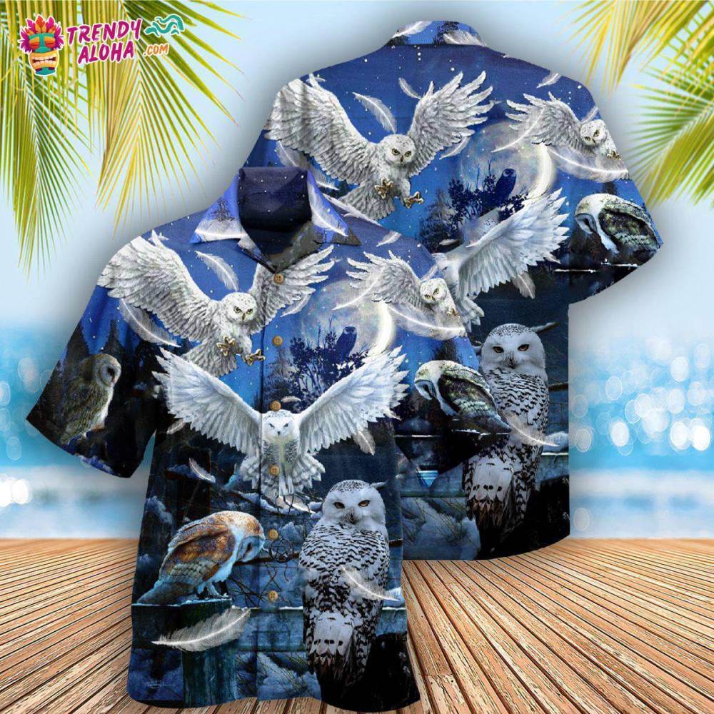 Owl Sing At Silent Night Cool Style Hawaiian Shirt – Trendy Aloha