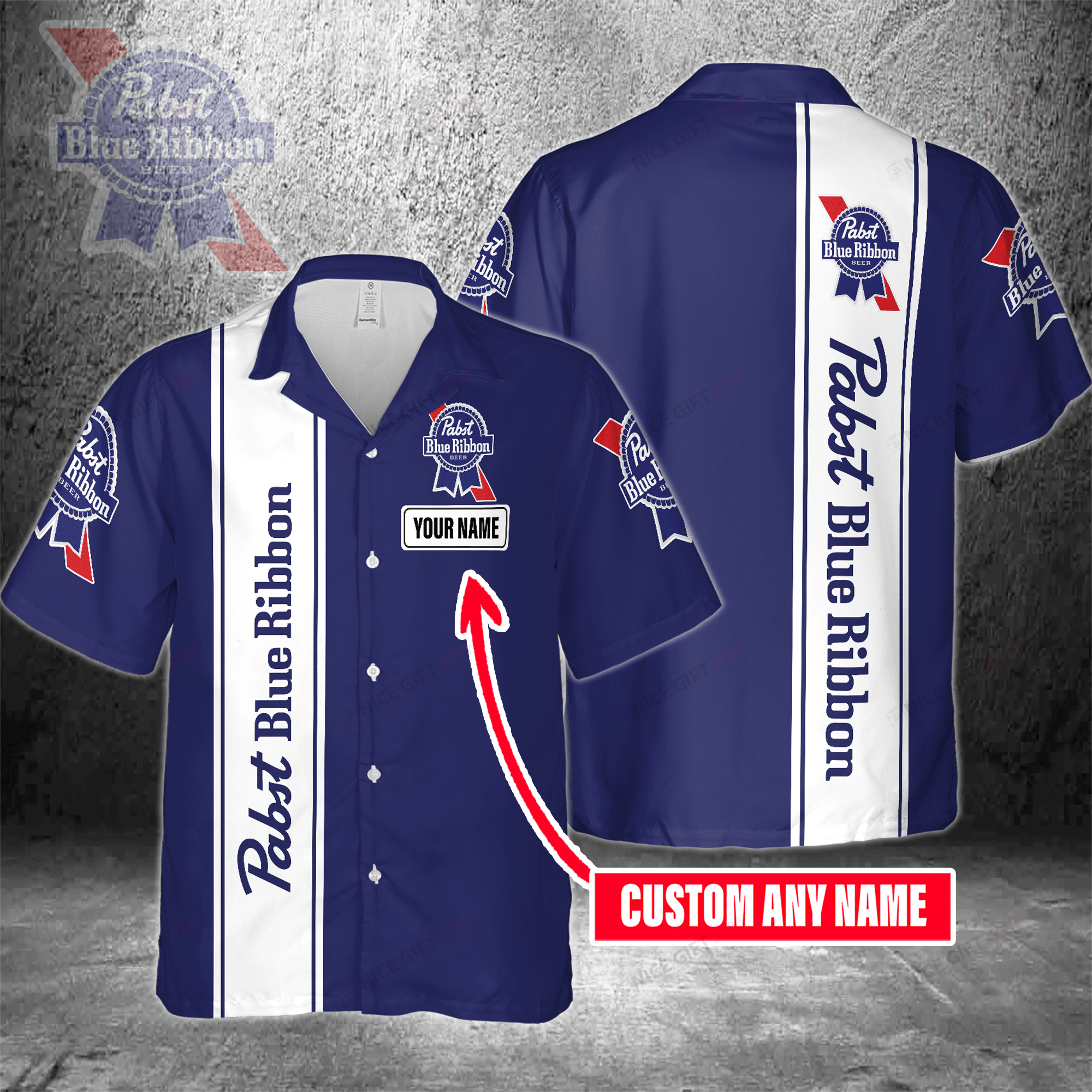 Pabst Blue Hawaiian Custom Personalized Name Shirt