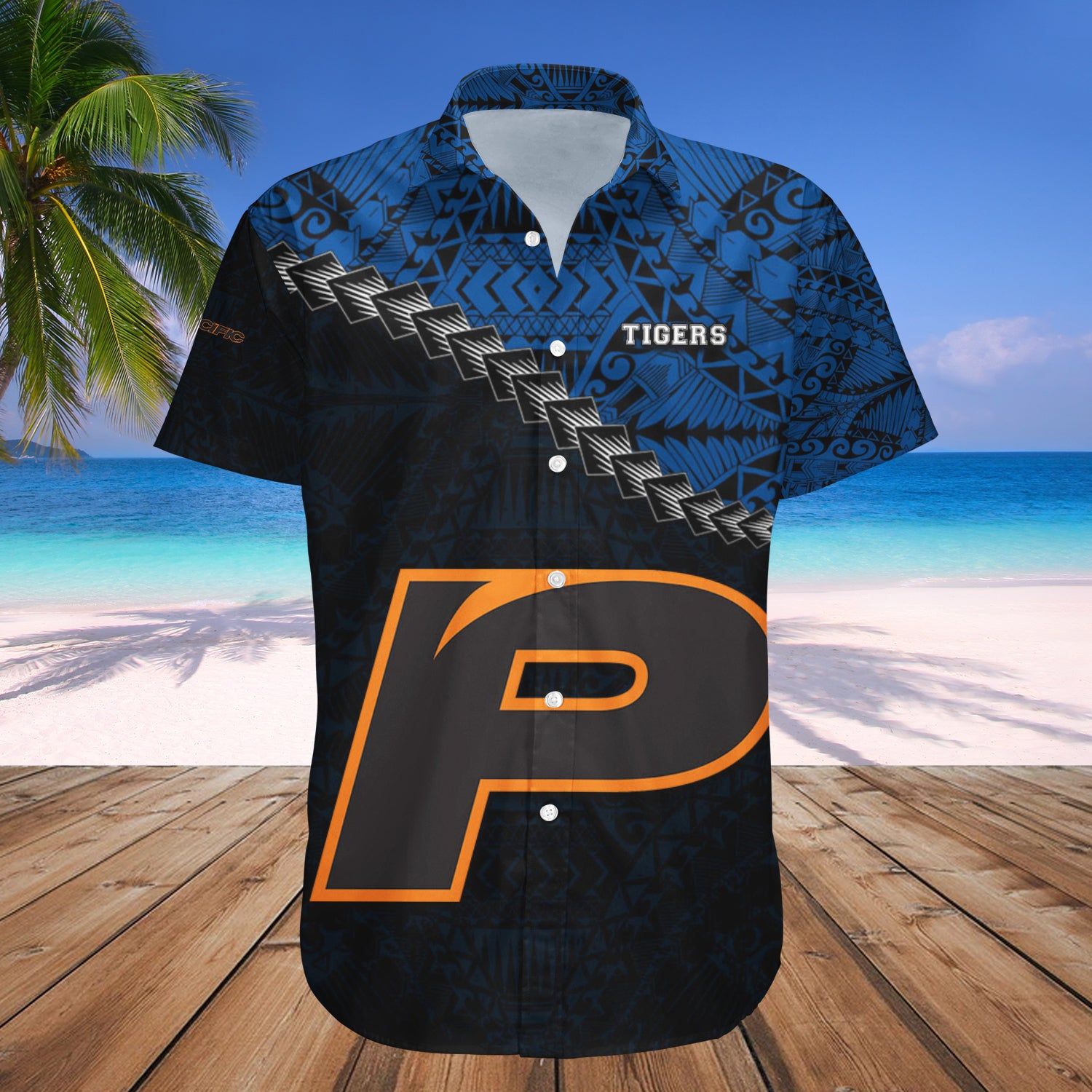 Pacific Tigers Hawaii Shirt Grunge Polynesian Tattoo – NCAA