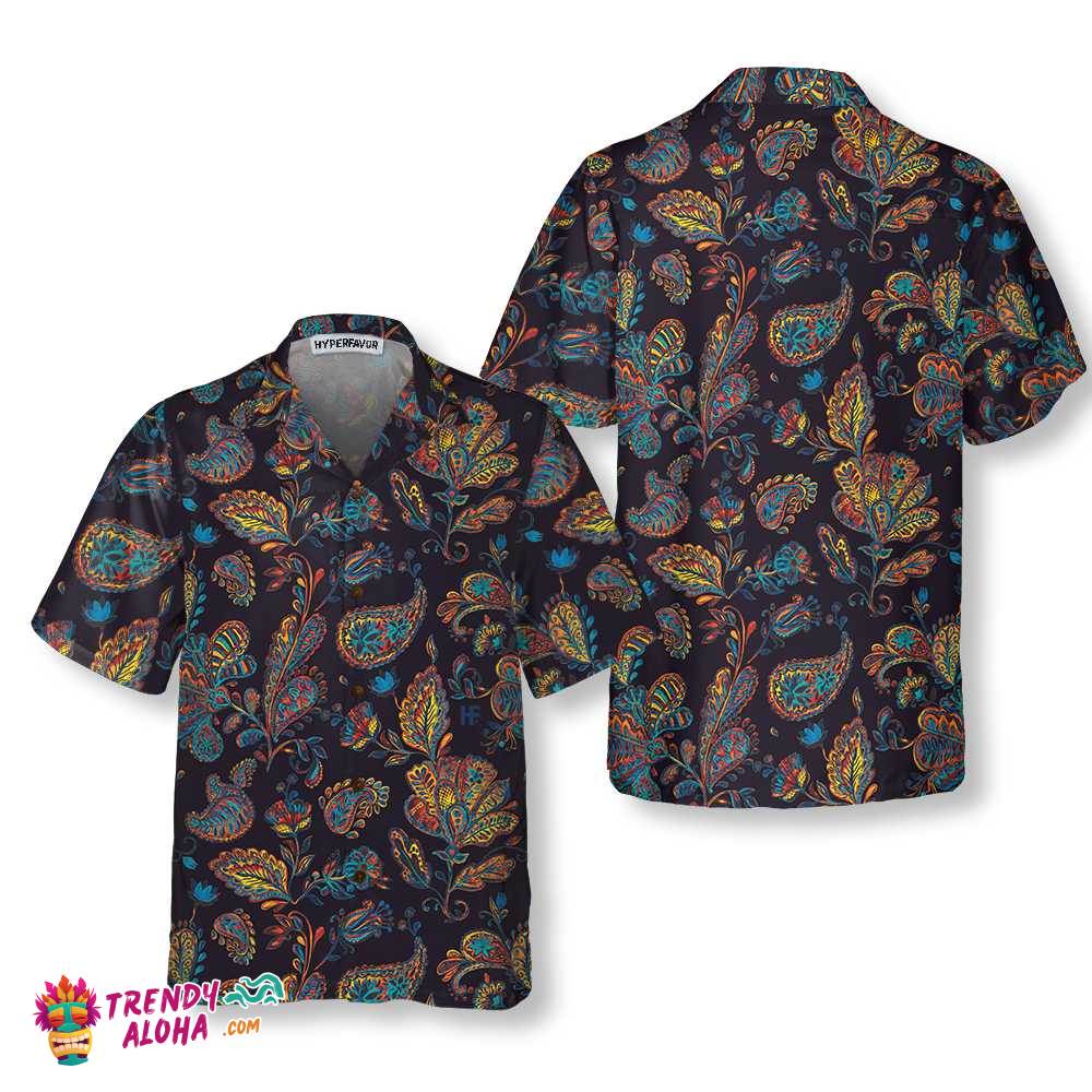Paisley Watercolor Floral Pattern Hawaiian Shirt, Paisley Shirt For Men And Women, Paisley Print Shirt