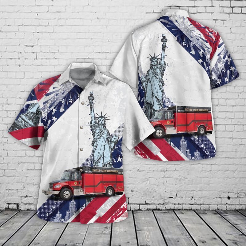 Pamplico, South Carolina, Hannah-Salem- Friendfield Fire Department – Rescue, 4Th Of July Trendy Hawaiian Shirt