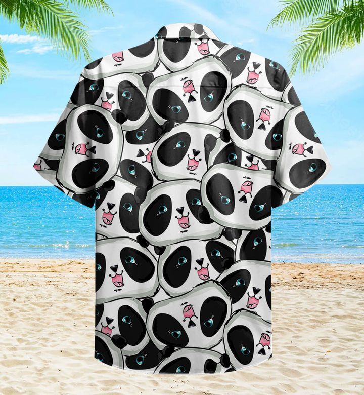 Panda Baby Black Trendy Hawaiian Shirt 3D, Panda Green Tropical Leaves Trendy Hawaiian Shirt, Panda Lover Trendy Hawaiian Shirt For