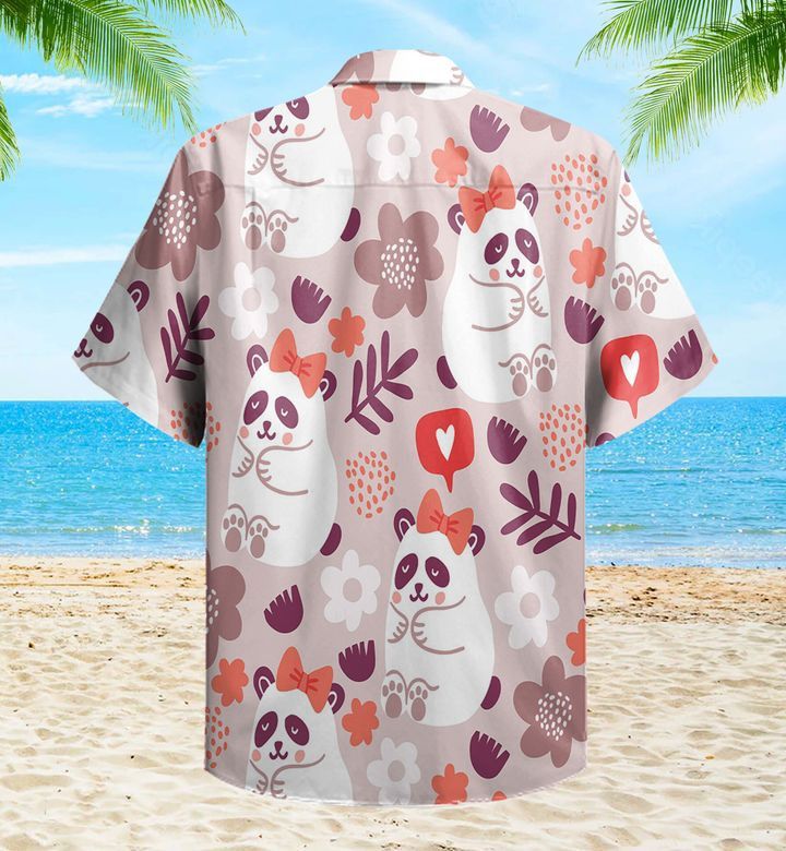 Panda Bear Floral Pink Trendy Hawaiian Shirt 3D, Panda Green Tropical Leaves Trendy Hawaiian Shirt, Panda Lover Trendy Hawaiian Shirt For