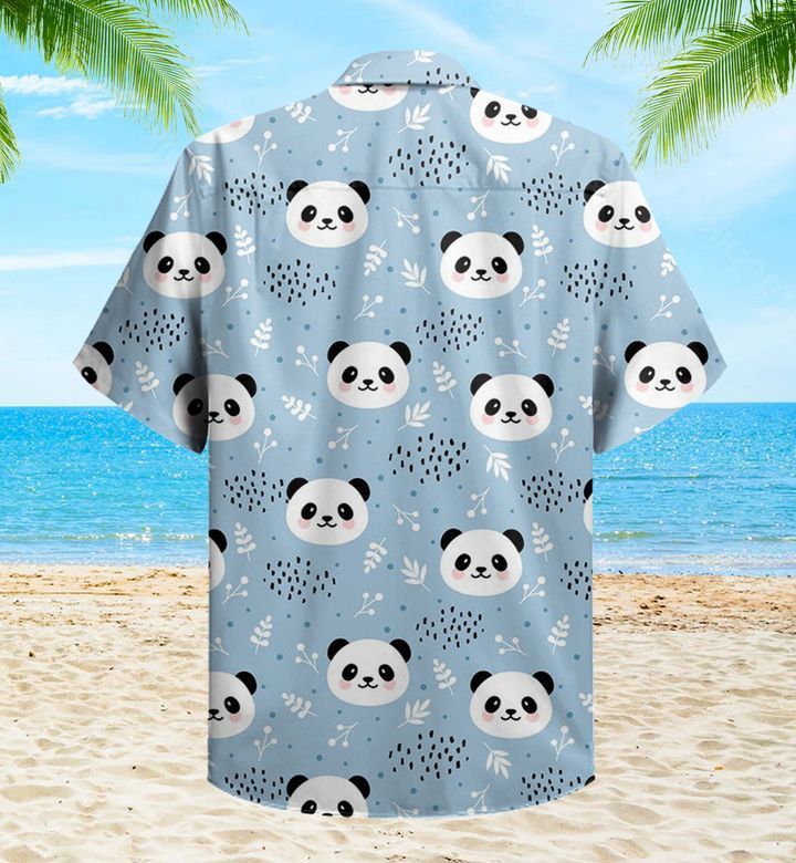 Panda Blue Trendy Hawaiian Shirt 3D, Panda Green Tropical Leaves Trendy Hawaiian Shirt, Panda Lover Trendy Hawaiian Shirt For