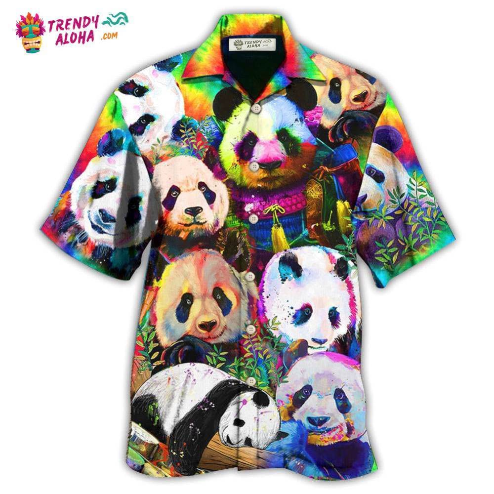 Panda Colorful Giant Hawaiian Shirt – Trendy Aloha Panda Colorful Giant Hawaiian Shirt – Trendy Aloha