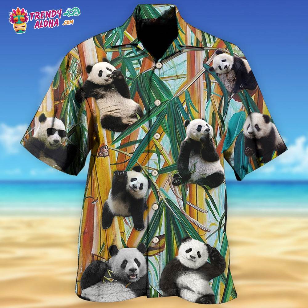 Panda Cute Panda Play Alone Hawaiian Shirt – Trendy Aloha