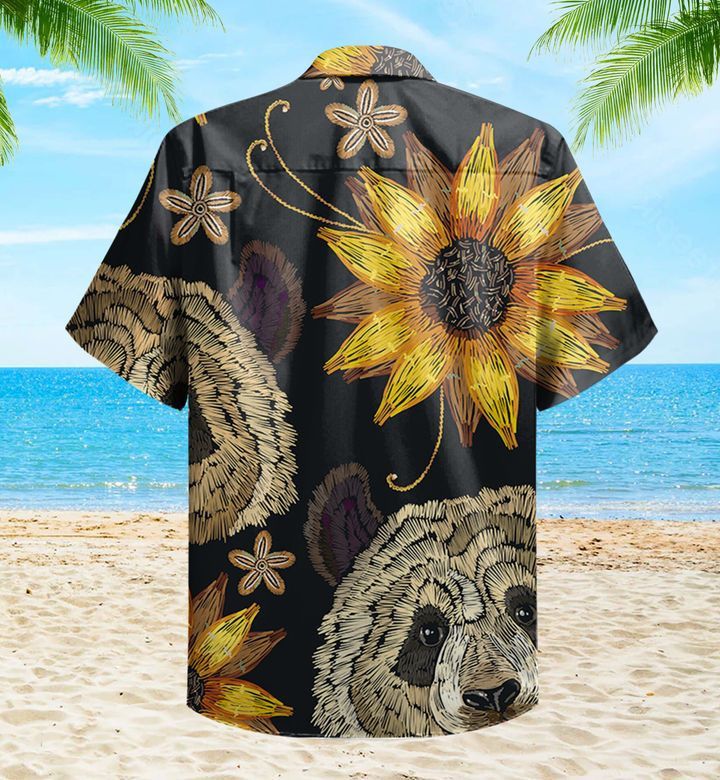 Panda Sunflower Yellow Trendy Hawaiian Shirt 3D, Panda Green Tropical Leaves Trendy Hawaiian Shirt, Panda Lover Trendy Hawaiian Shirt For