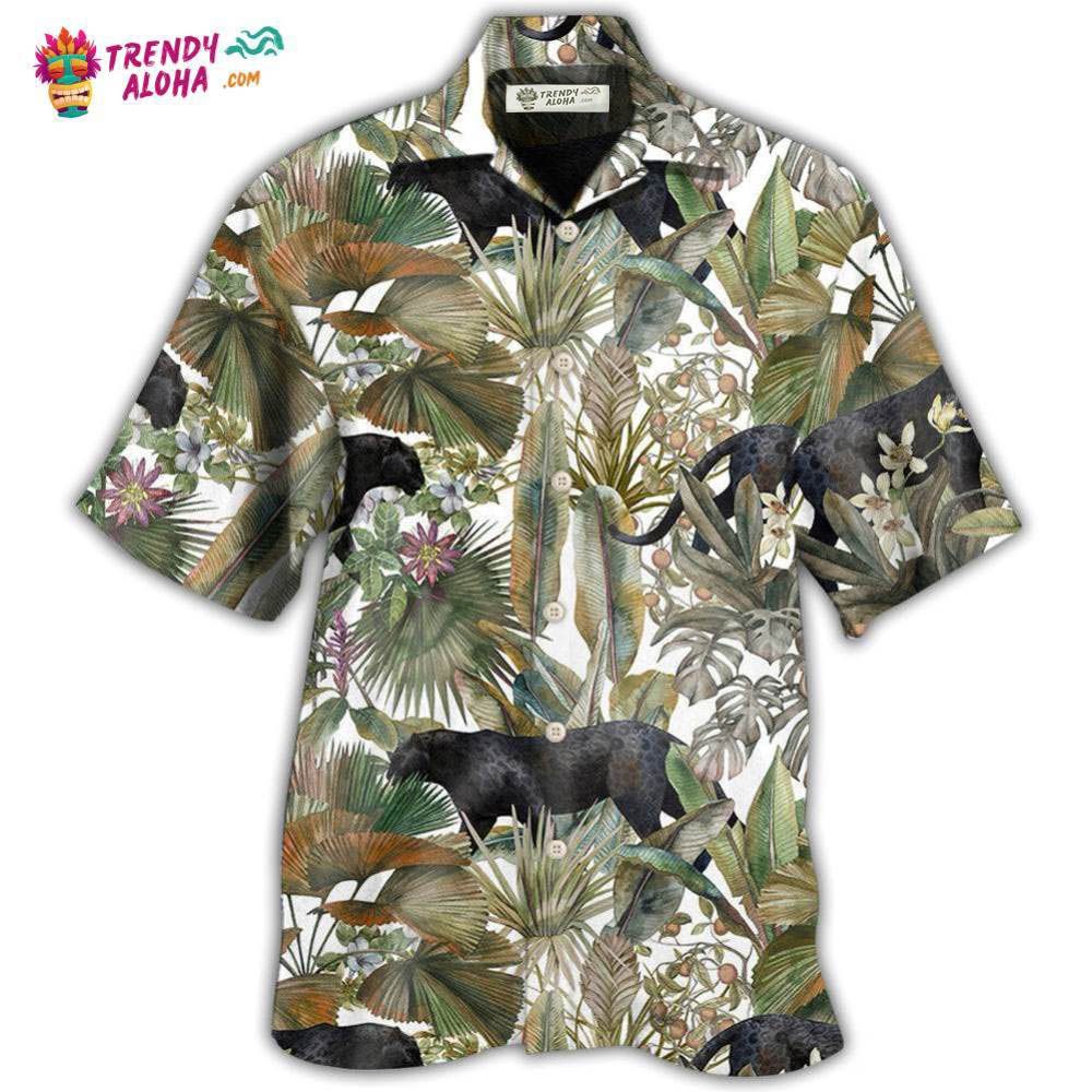 Panther Tropical Leaf Hawaiian Shirt – Trendy Aloha Panther Tropical Leaf Hawaiian Shirt – Trendy Aloha