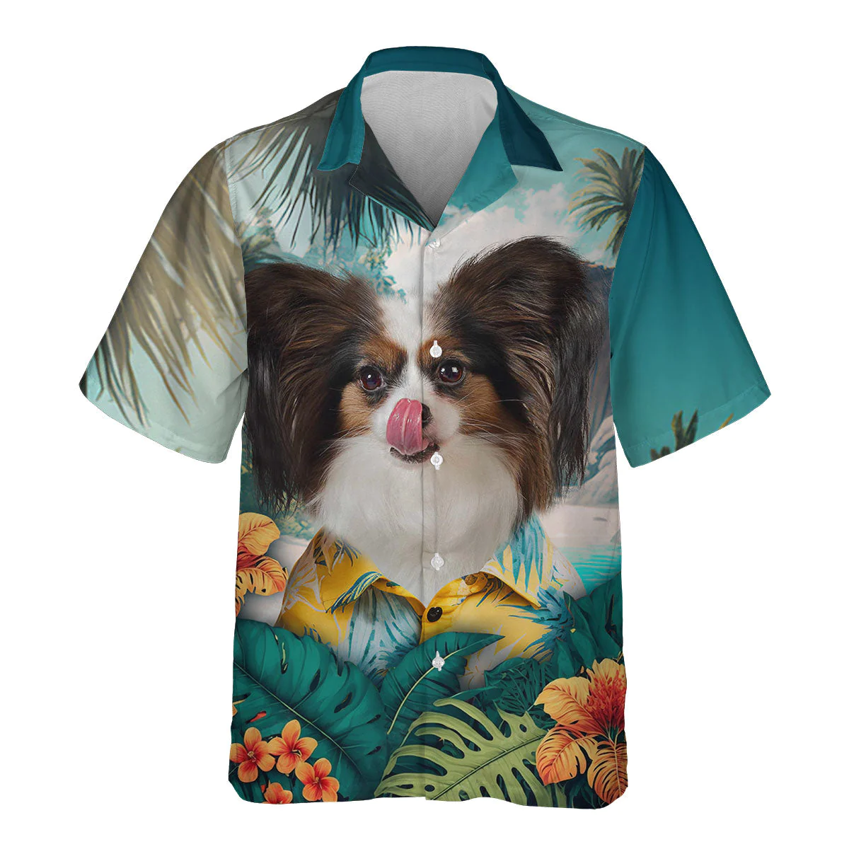 Papillon Dog Butterfly Design 3D Hawaiian Shirt Exotic