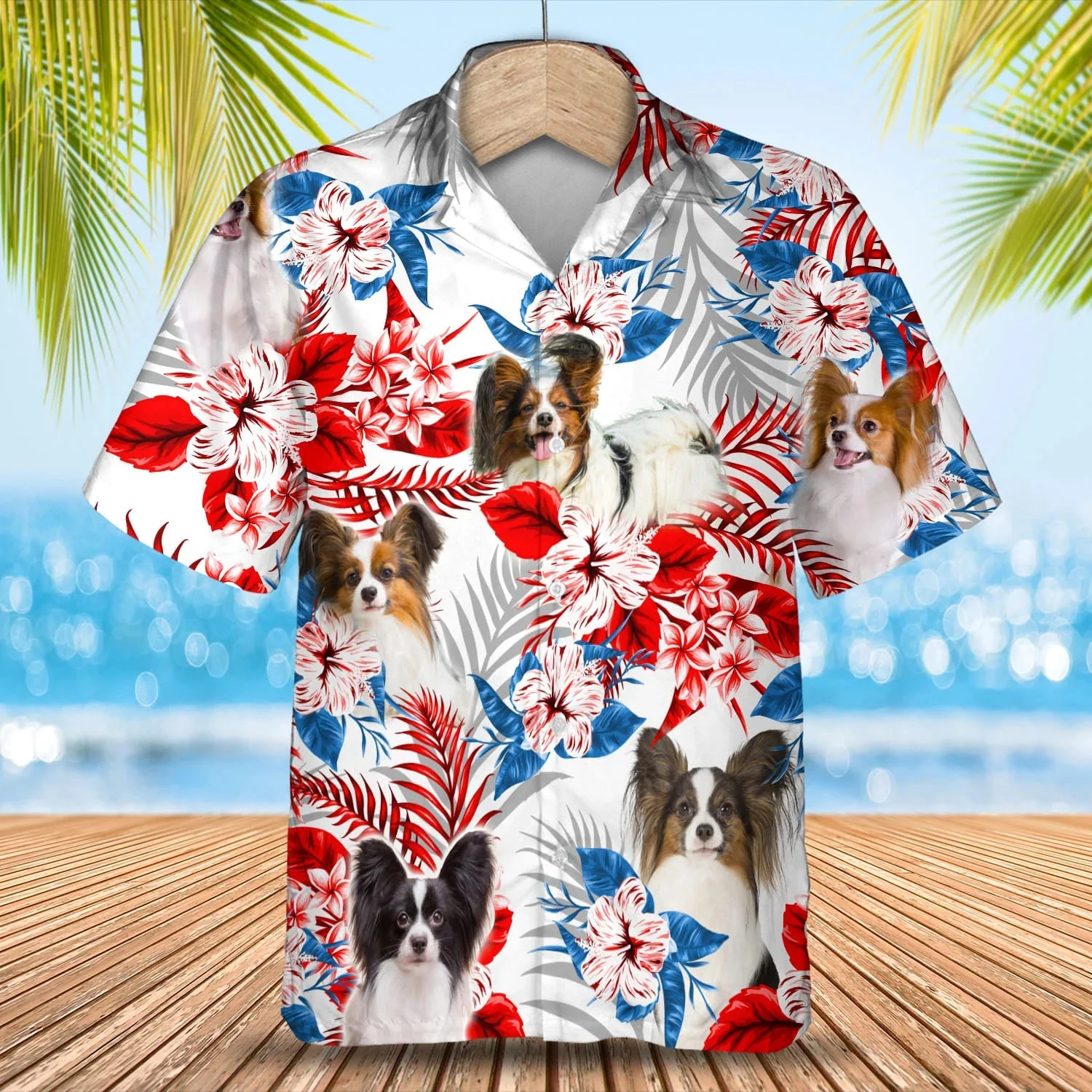 Papillon Flower American Flag Trendy Hawaiian Shirt, Summer Aloha Shirt, Men Trendy Hawaiian Shirt, Gift For Summer Papillon Flower American Flag Trendy Hawaiian Shirt, Summer Aloha Shirt, Men Trendy Hawaiian Shirt, Gift For Summer