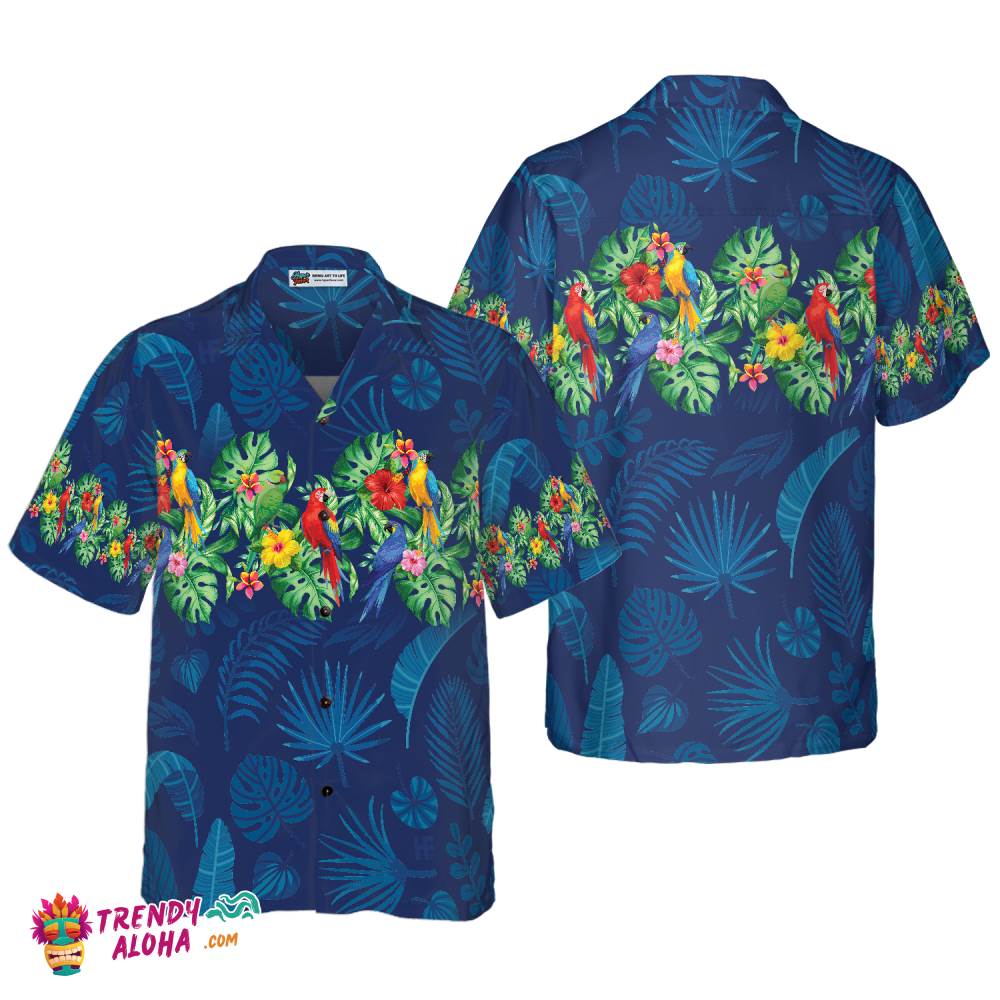 Parrot Aloha Shirt For Men Hawaiian Shirt