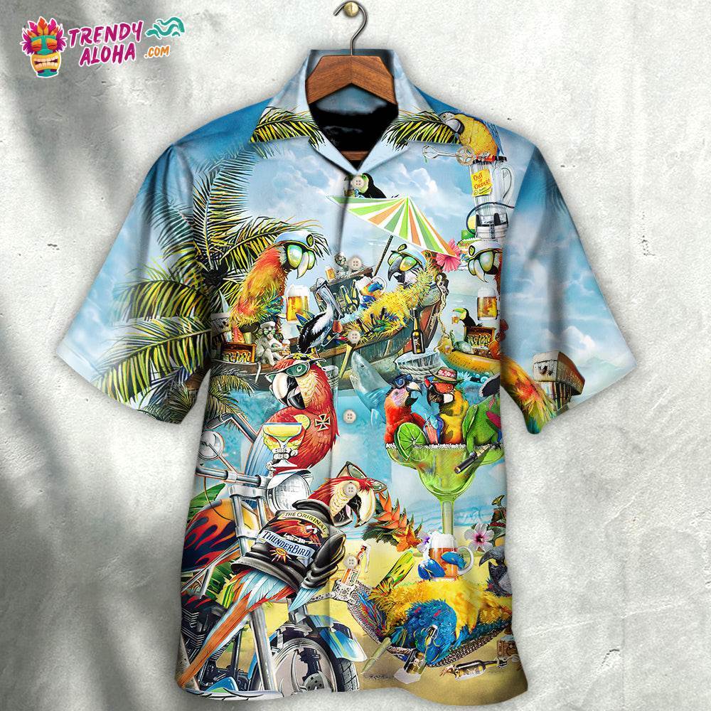 Parrot Cocktail Tropical Vibes Hawaiian Shirt – Trendy Aloha