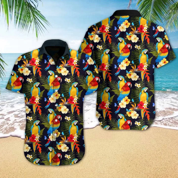 Parrot Flower The Beauty Of Nature Design Trendy Hawaiian Shirt