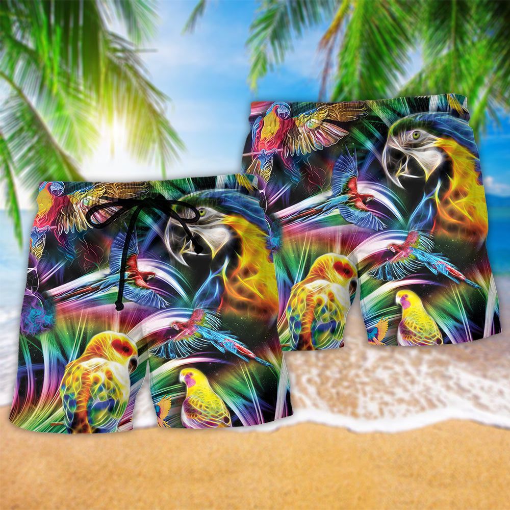 Parrot Fly To The Moon Color – Hawaiian Shirt