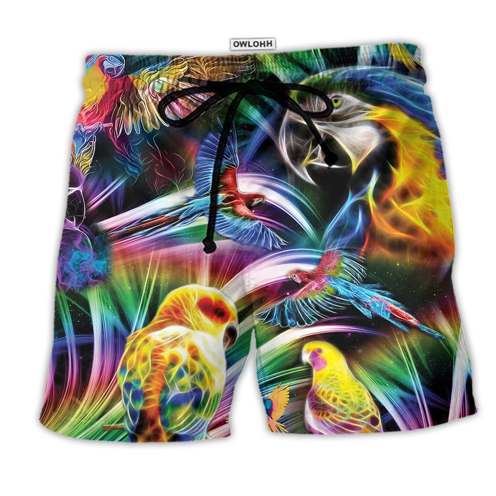 Parrot Fly To The Moon Color – Hawaiian Shirt