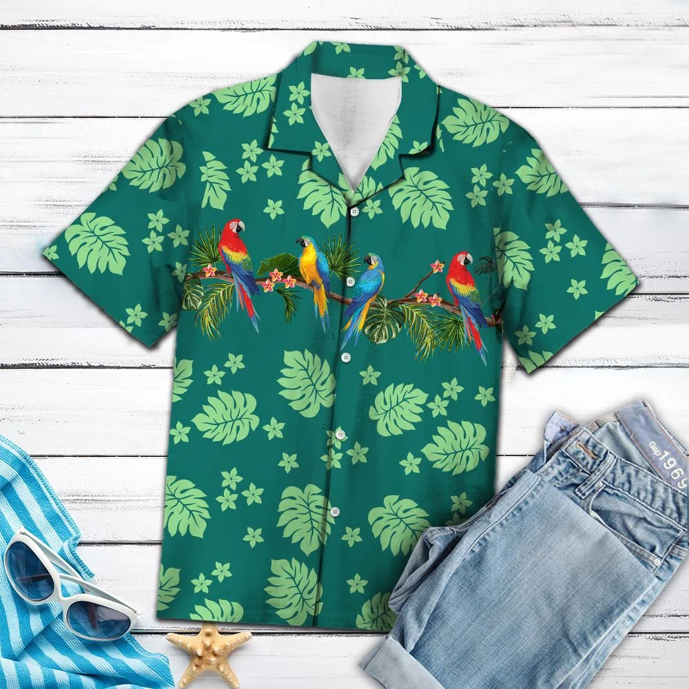 Parrot Forest Trendy Hawaiian Shirt, Parrot Lover Trendy Hawaiian Shirt For