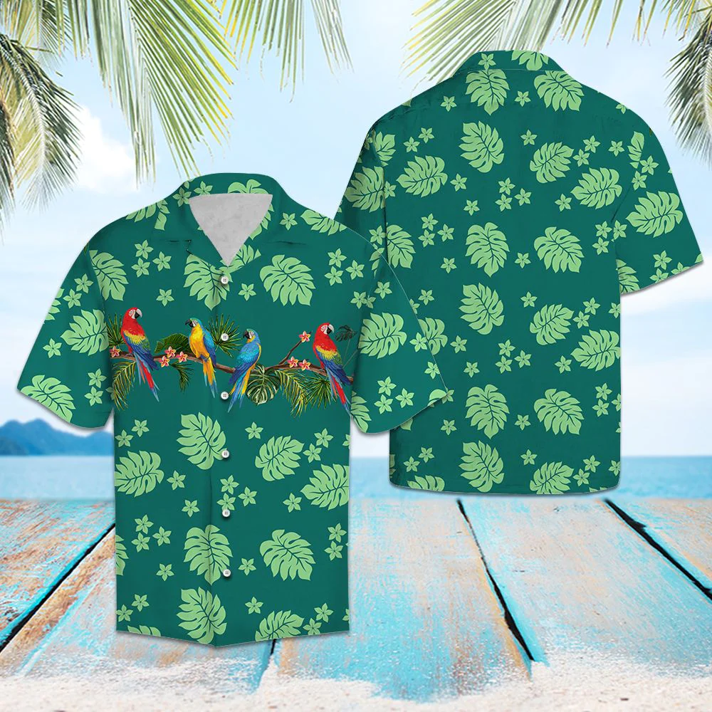 Parrot Forest Trendy Hawaiian Shirt, Parrot Lover Trendy Hawaiian Shirt For