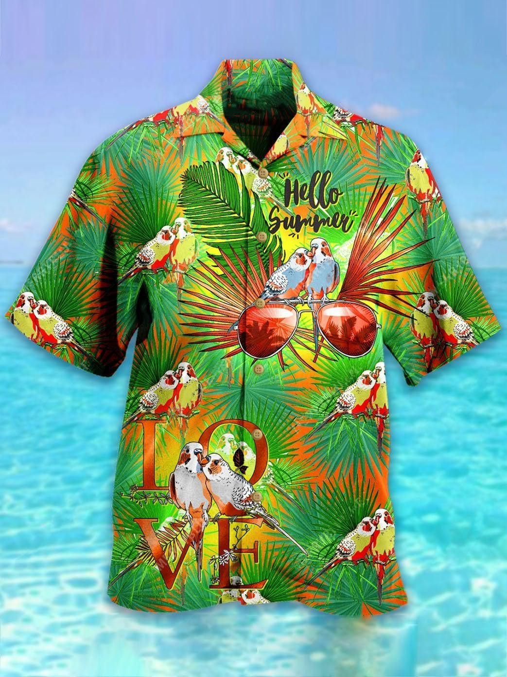 Parrot Hello Summer Trendy Hawaiian Shirt