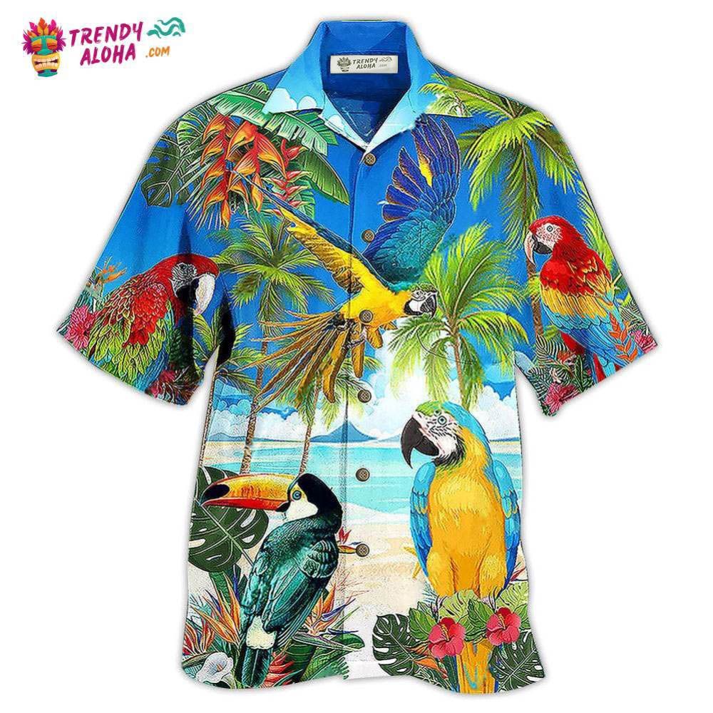 Parrot High By The Beach Hawaiian Shirt – Trendy Aloha