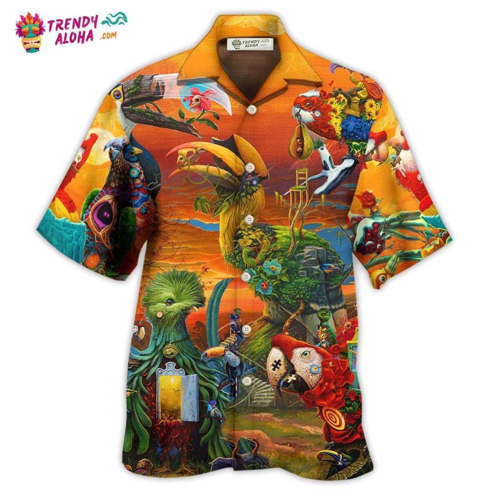 Parrot In A Flock Of A Pigeon Hawaiian Shirt – Trendy Aloha