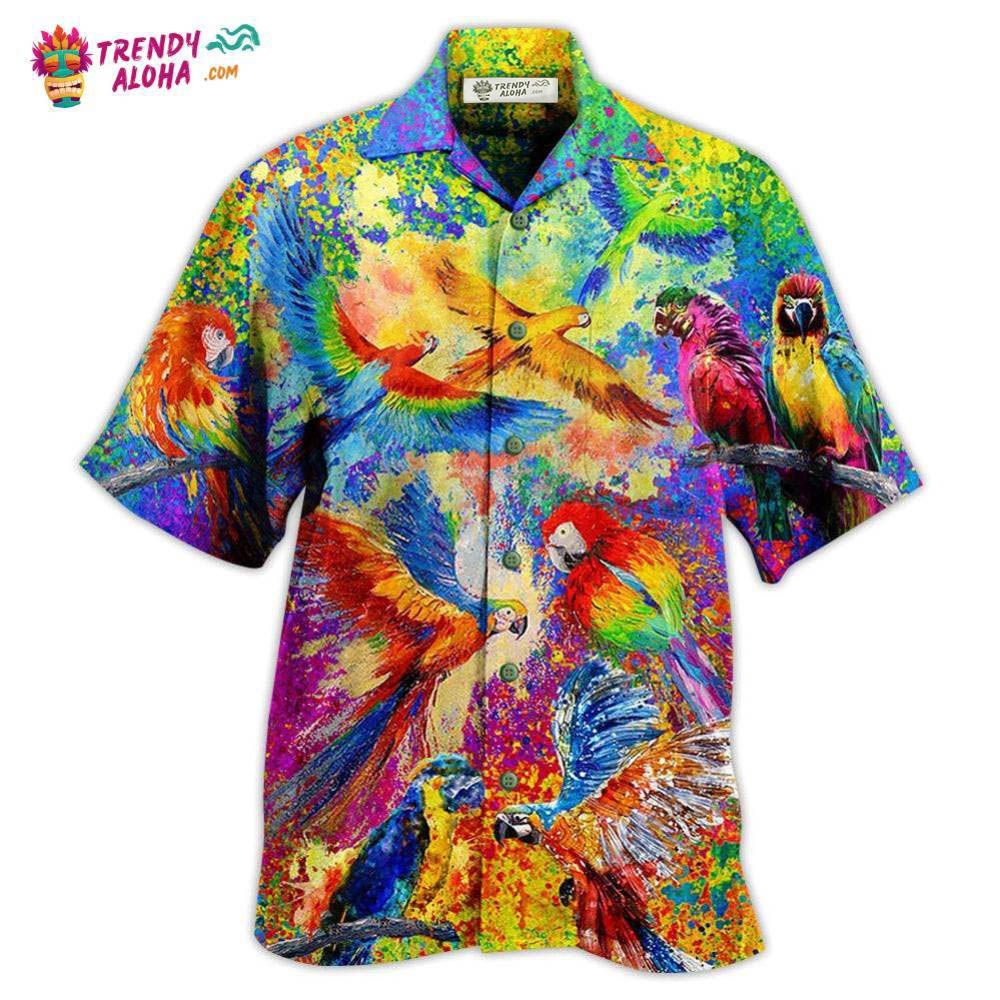 Parrot Love Colorful Hawaiian Shirt – Trendy Aloha