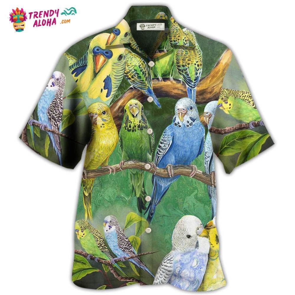 Parrot Lovely Budgie Hawaiian Shirt – Trendy Aloha