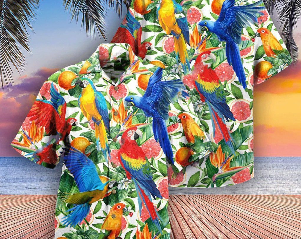 Parrot Make Red Grapefruit Flavor, Funny Trendy Hawaiian Shirt, Trendy Hawaiian Shirt Women Man, Hawaii Shirt Party Summer, Hawaiian Set Gift, Gift Party
