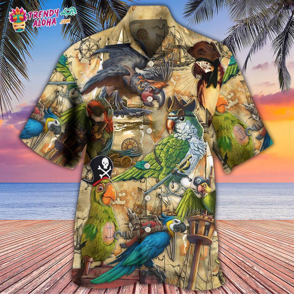 Parrot Pirates Life Vintage Hawaiian Shirt – Trendy Aloha