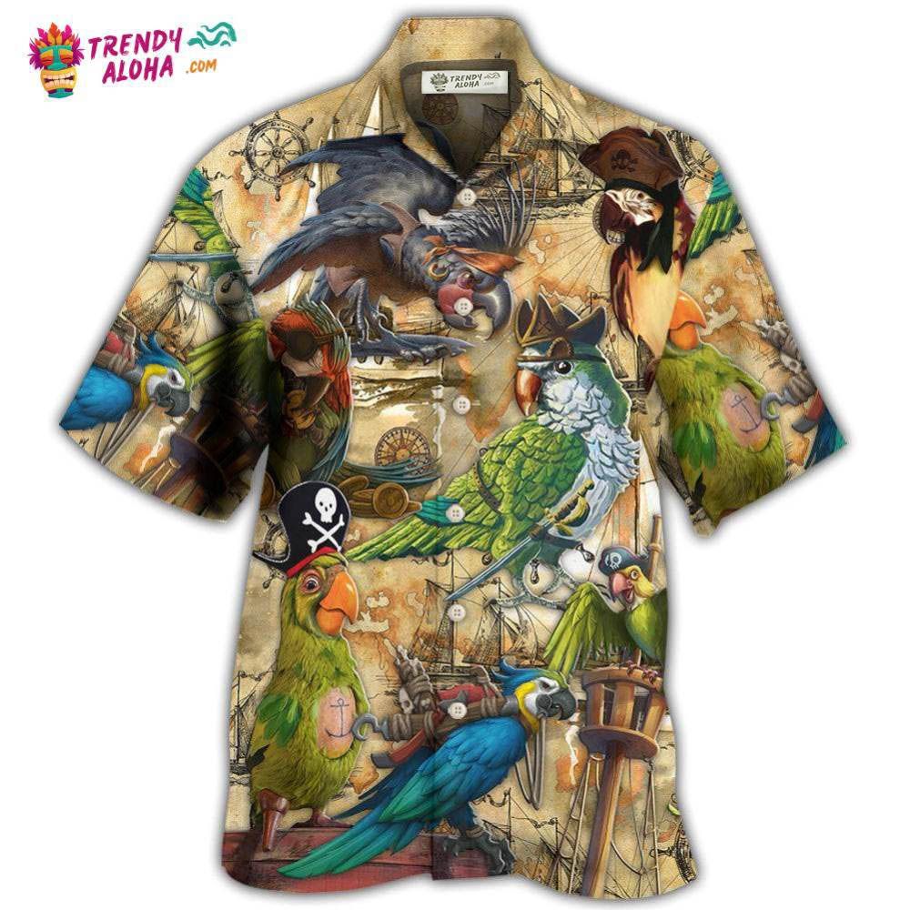 Parrot Pirates Life Vintage Hawaiian Shirt – Trendy Aloha