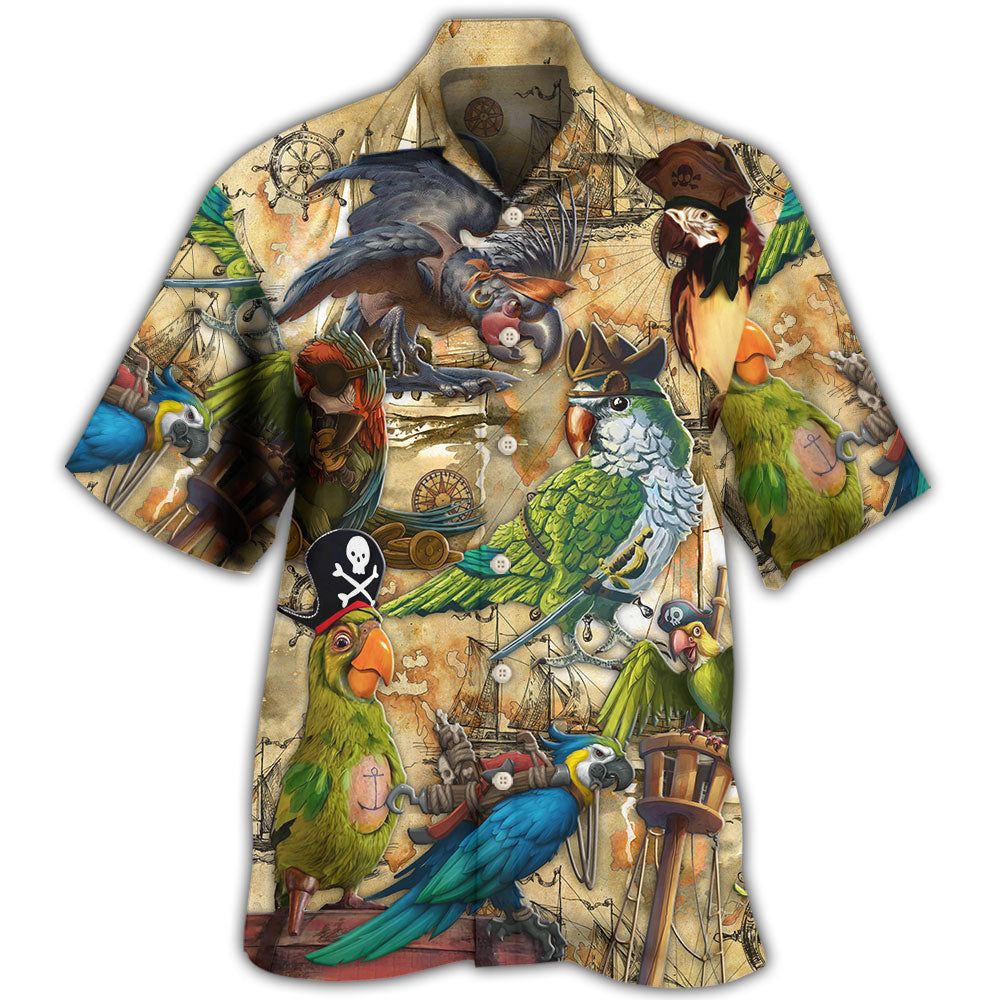 Parrot Pirates Life Vintage Trendy Aloha Hawaiian Beach Shorts Parrot Pirates Life Vintage Trendy Aloha Hawaiian Beach Shorts