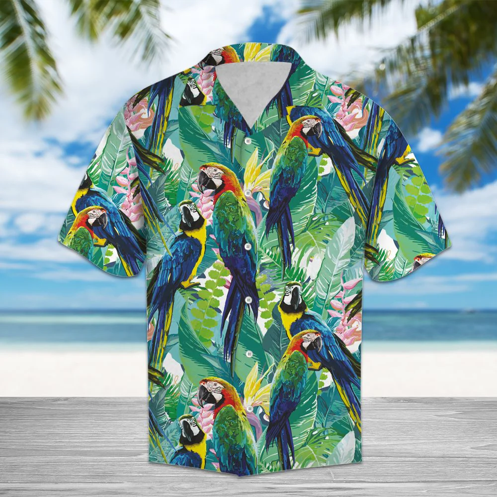 Parrot Print Hawaiian Shirt for the Tropical Dreamer