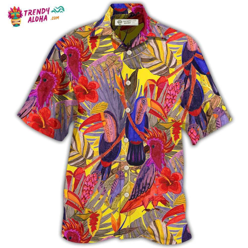 Parrot Tropical Birds Color Hawaiian Shirt – Trendy Aloha