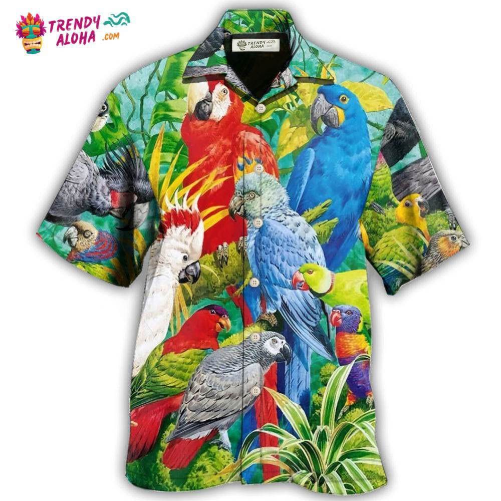 Parrot Tropical Summer Style Hawaiian Shirt – Trendy Aloha