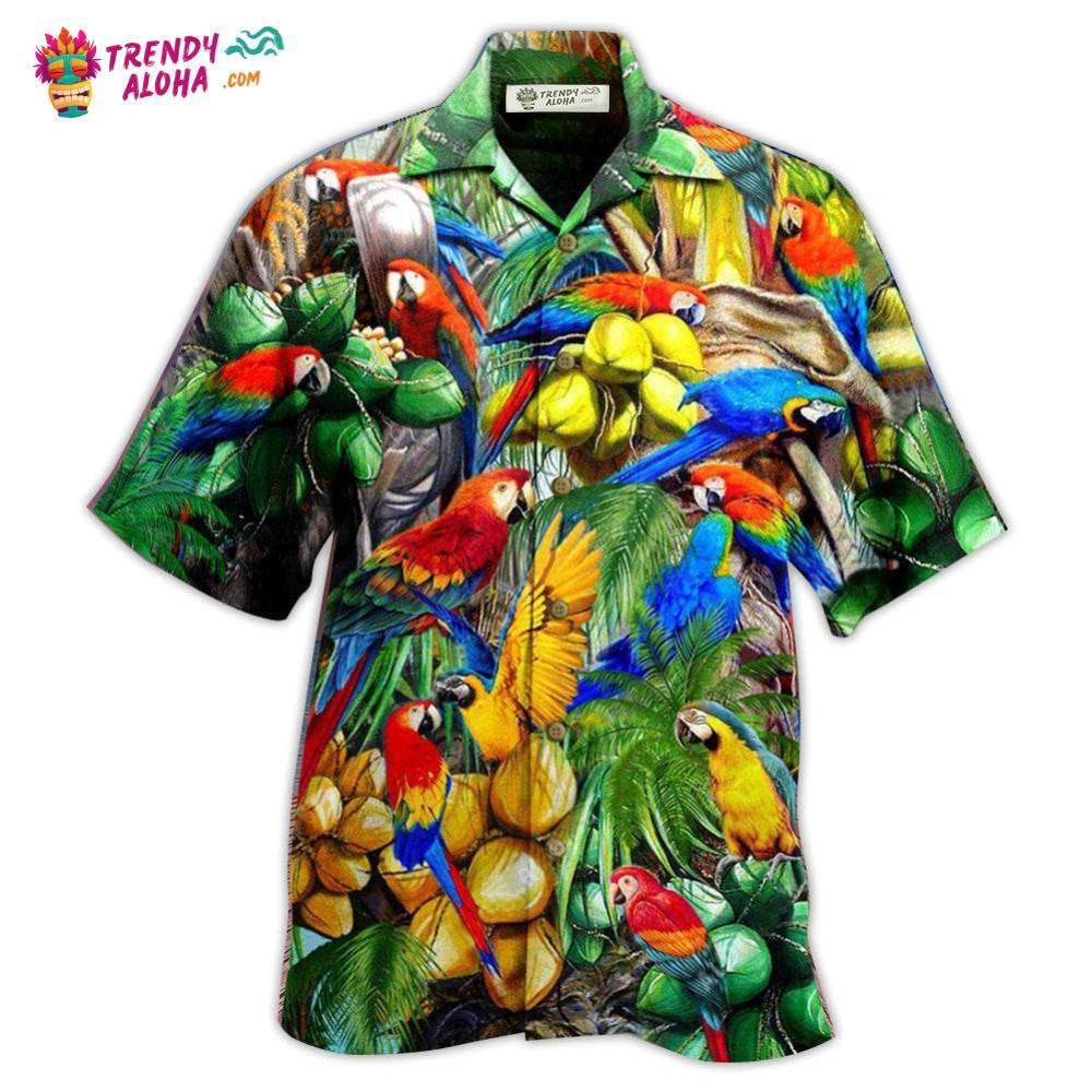 Parrot You Can Call Me Coconut Holic Hawaiian Shirt – Trendy Aloha