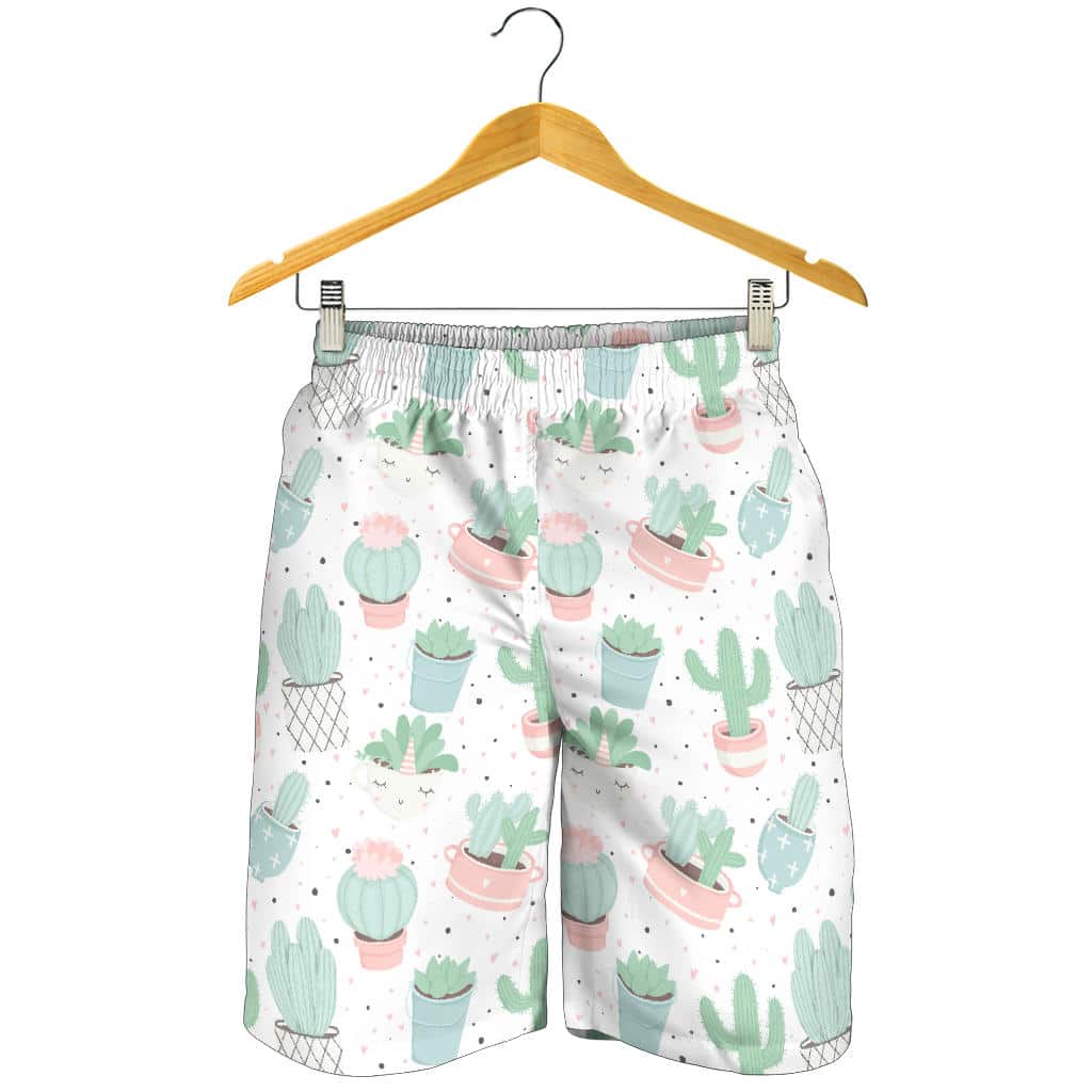 Pastel Colorcactus Pattern Copy For Men Women Kid Shorts