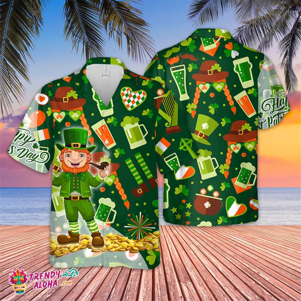 Patrick Pattern Green Clovers Aloha Hawaiian Gift, Happy St Patrick’s Day Shirt, Clover Shirt, Shamrock Hawaiian Patrick Pattern Green Clovers Aloha Hawaiian Gift, Happy St Patrick’s Day Shirt, Clover Shirt, Shamrock Hawaiian