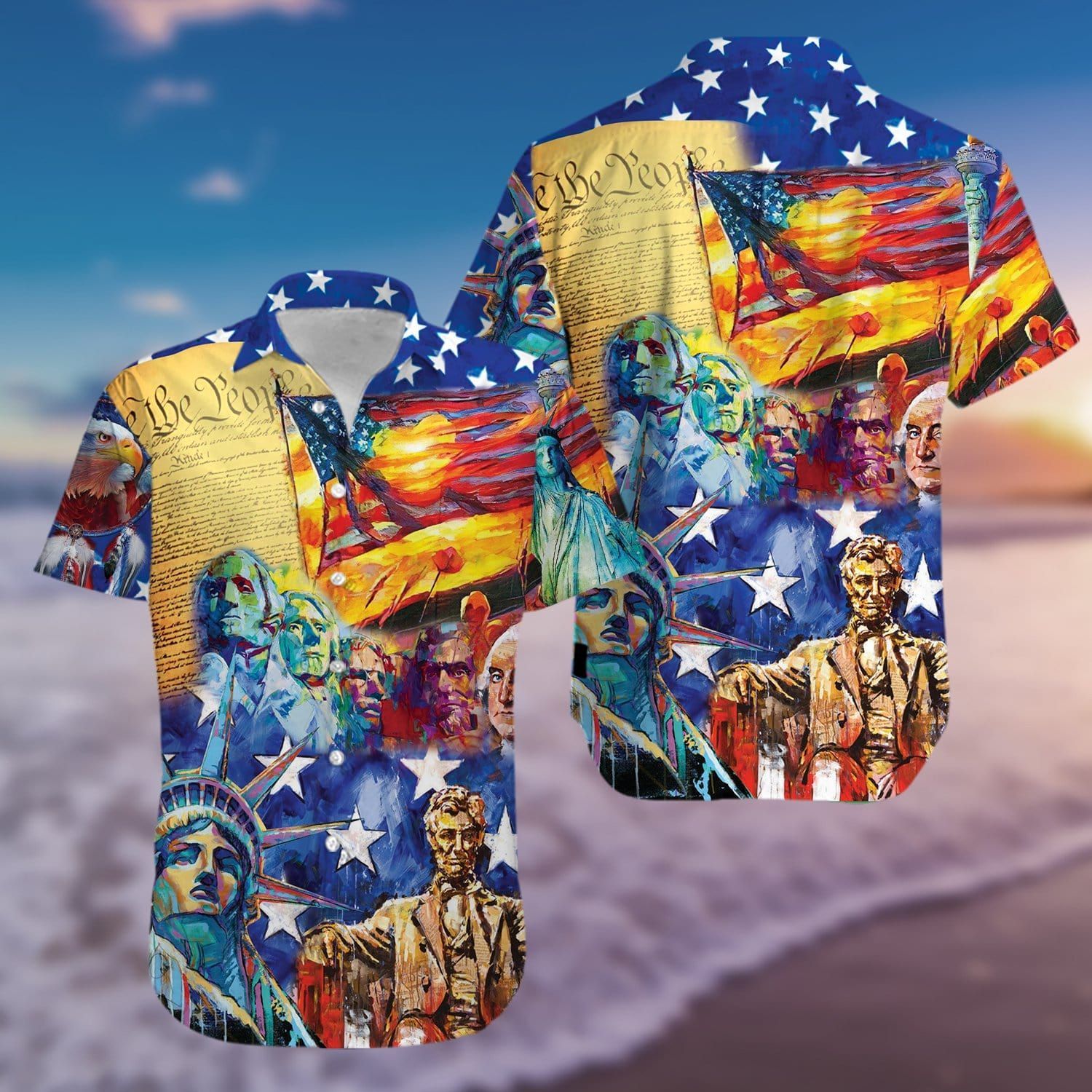 Patriot 4Th Of July Hawaiian Shirt American Flag Independence Day Hawaii Shirt 4Th Of July Aloha Shirt