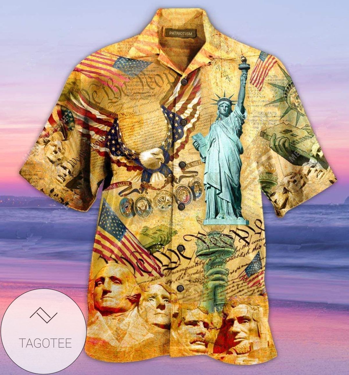 Patriot American Symbol Vintage Unisex Hawaiian Shirts