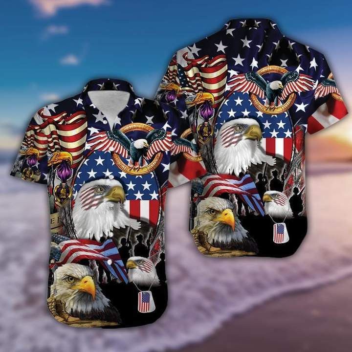 Patriotic Eagle Trendy Hawaiian Shirt