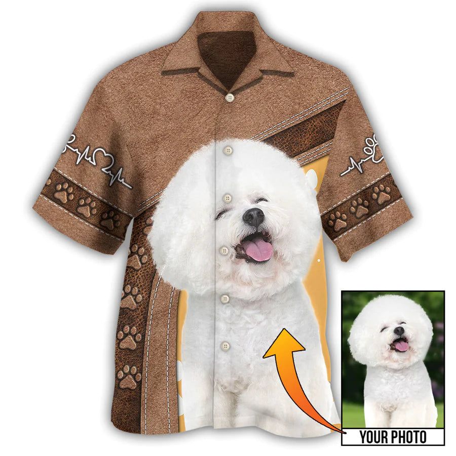 Paw-some Aloha: Custom Dog Paw Print Hawaiian Shirt