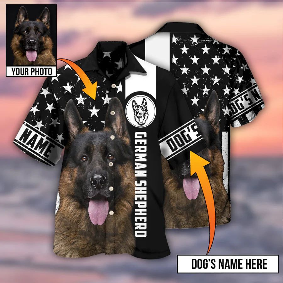 Paw-some Aloha: Custom German Shepherd Dog Hawaiian Shirt