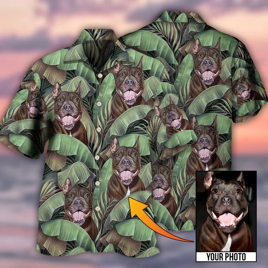 Pawsome Paradise: Custom Photo Hawaiian Shirt for Dog Lovers