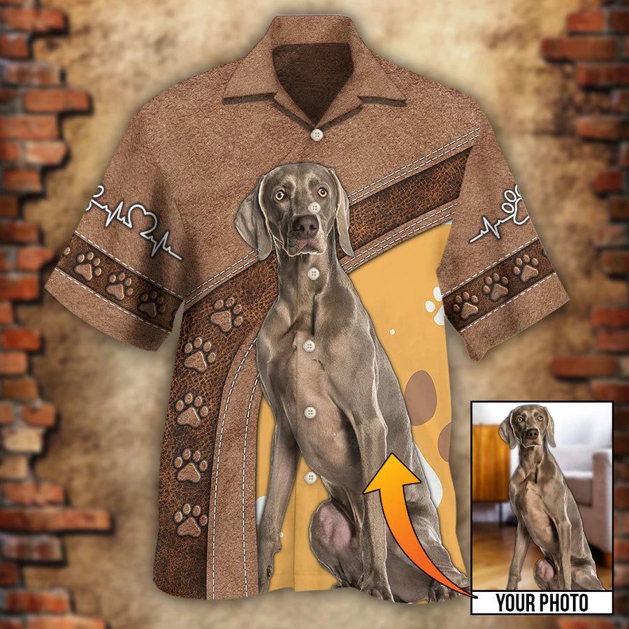 Pawsome Portraits: Custom Dog Photo Hawaiian Shirt