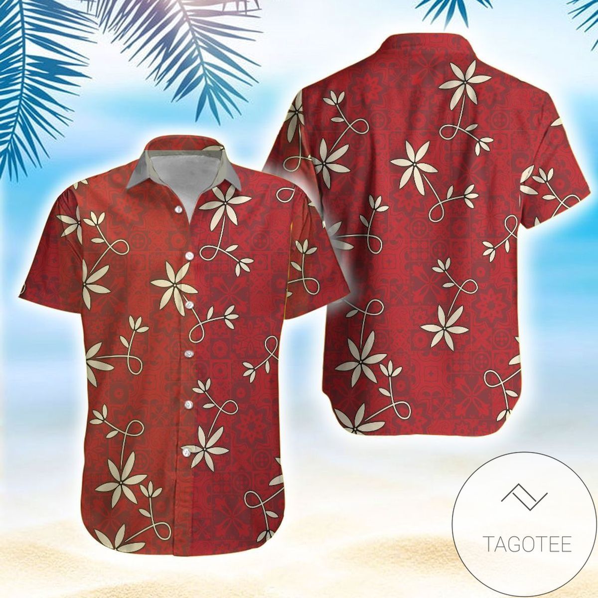 Paying Tribute To Iconic Elvis Presley On Red Hawaiian Shirt
