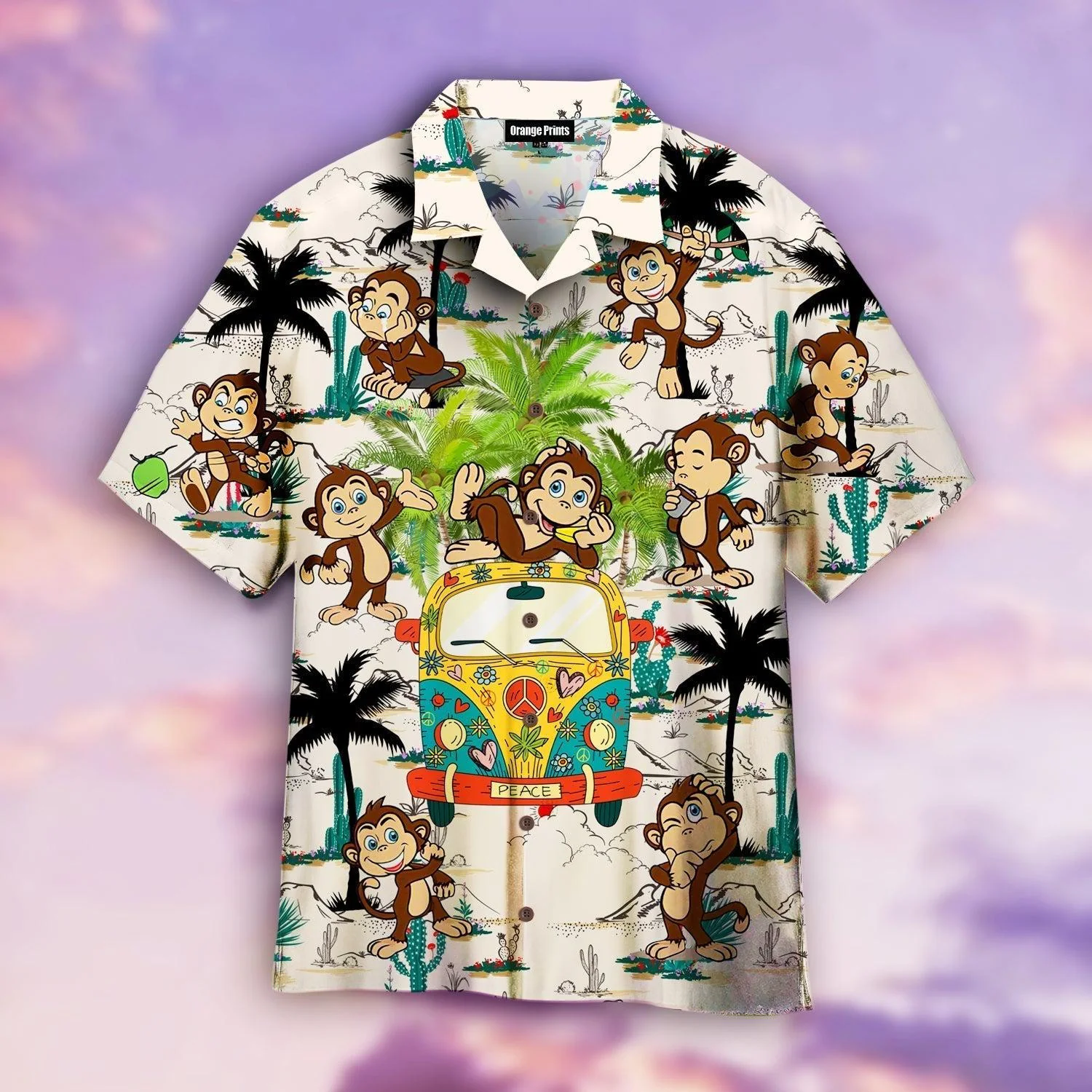 Peace Hippie Bus For Peace Lovers Hawaiian Shirt For