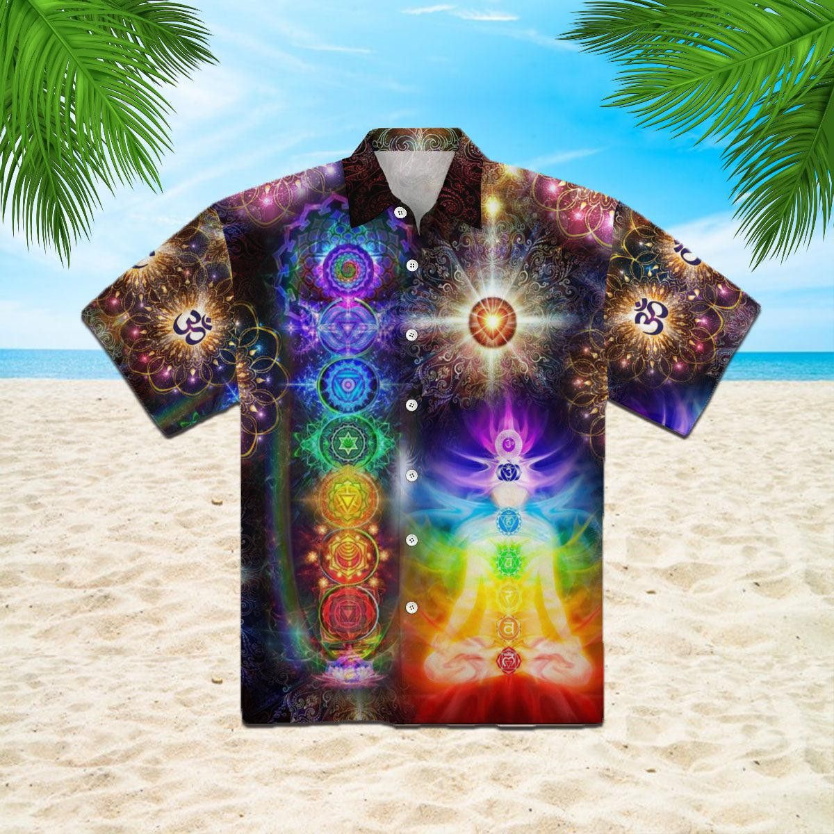 Peaceful Hippie Hawaiian Shirt for Spiritual Reverie
