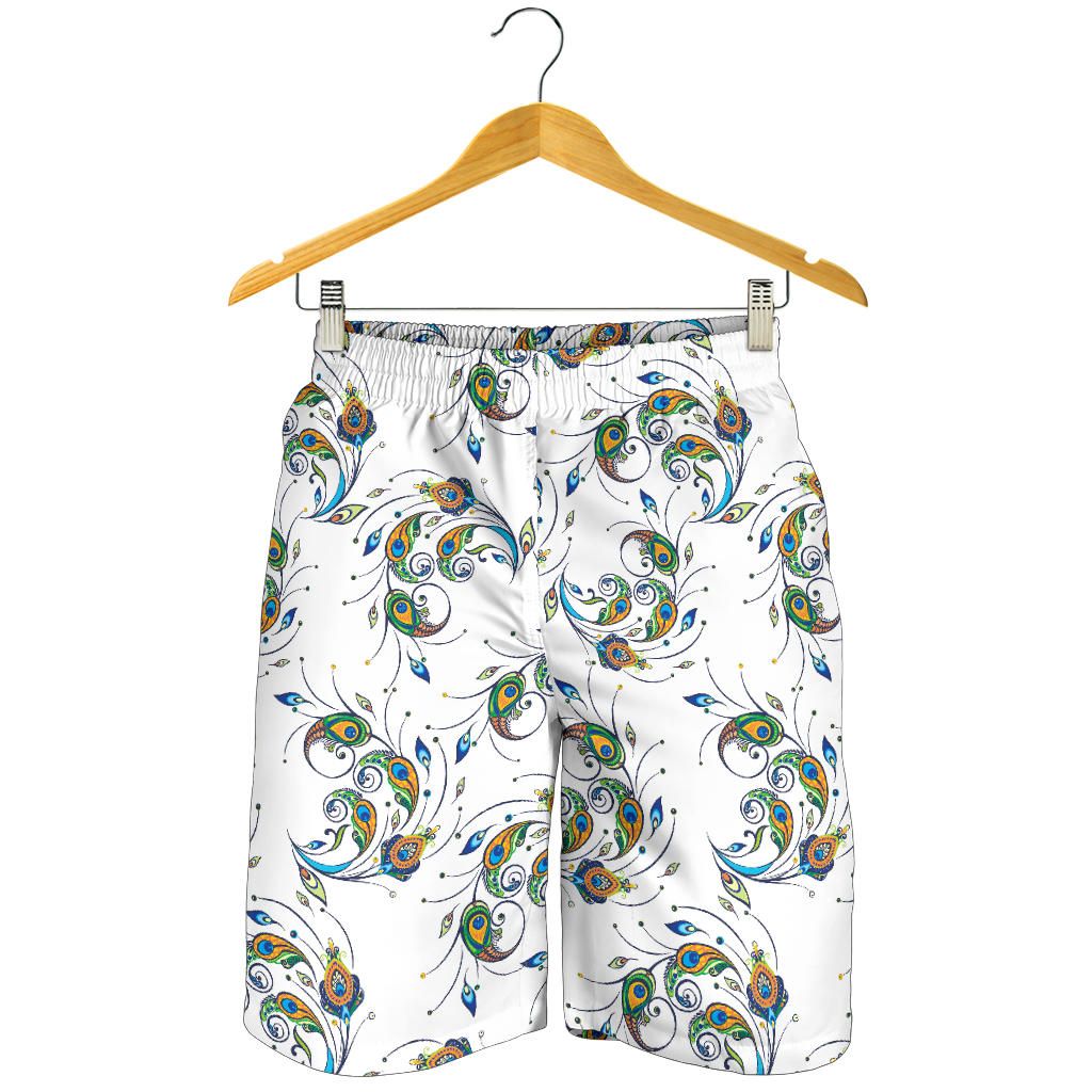 Peacock Feather Pattern For Men Women Kid Shorts